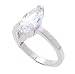 SilverBin Sterling Silver Engagement Style Marquis Cut CZ Ring