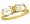 14K Yellow Gold Twin Octagon Gemstone Ring-White Topaz, size5