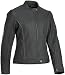 River Road Pearl Perforated Ladies Leather Motorcycle Jacket Matte Black Small S