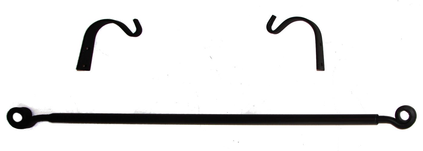 Amazon.com - Curtain Drapery Rod w/brackets Large - Wrought Iron ...