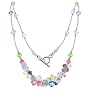 New Sterling Silver Multicolor Swarovski Crystal Necklace
