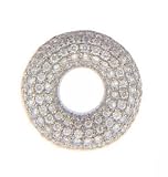 14k White Gold 166 Round Diamonds Slide Pendant