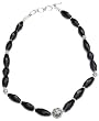 Romantic Valentine Gifts Sterling Silver Black Onyx Necklace 18.5 inches