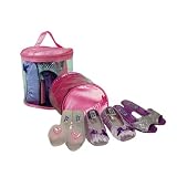 SmallMiraclesGirl'sGlamourPinkSatinShoeToteSet