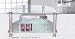 BEAUTIFUL GLASS ICE FINISH TV STAND W. VCR/DVD SHELF