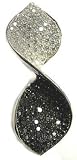 Black and White Diamond Fancy Shape Pendant