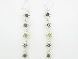 Sterling Silver Multi Color Amber Earrings