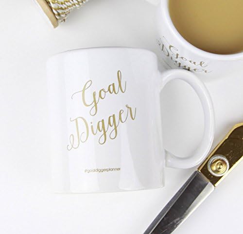 Goal Digger Planner 2016 + Goal Digger Mug Combo - Holiday Gift Idea for the Girlboss! (Black Polka Dot)