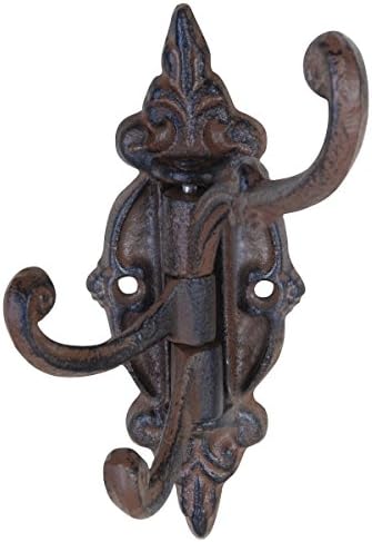 Metal Wall Mount Antique Style Swivel Hook 3 Kitchen/Bath Coat/Towel Hooks