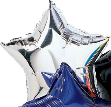 Childrens Toyshop  Sporting Goods : Star Mylar Balloon Silver