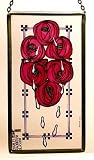 Charles Rennie Mackintosh Roses and Dewdrops Panel in Stained Glass