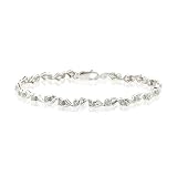 10K White Gold 1/2 ct. Diamond Tennis Bracelet (8")