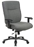 Big And Tall Deluxe Executive Chair With Mid Pivot Knee Tilt Gunmetal Finish Base And Adjustable Arms By Office Star
