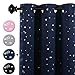 H.VERSAILTEX Blackout Curtains Kids Room for Boys Girls Thermal Insulated Twinkle Silver Stars Pattern Curtain Drapes, Grommet Top, 1 Panel, 52