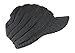 Jiaolun Charcoal Cable Ribbed Knit Beanie Hat w/Visor Brim – Chunky Winter Skully Cap