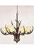 Antler Hanging Chandeliers Six light Rustic Bronze
