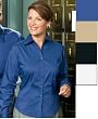 Women's Port Authority Lightweight Stretch Poplin Shirt, Mediterranean Blue, Plus 2X