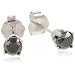 14k White Gold Black Diamond Stud Earrings (1/2 cttw)