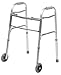 Lifestyle Mobility Aids Two Button Folding Walker with Wheels and Glide Tips