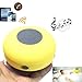 ZPS Wireless Mini Waterproof Bluetooth Suction Shower Car Handsfree Mic Speaker (Yellow)