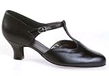 321 Sevilla Ladies' Sandal with a 2 Heel in Black Leather (Regular Fit)