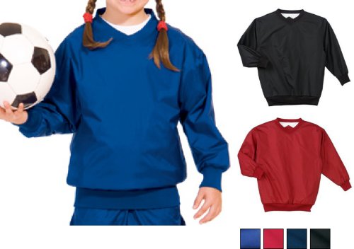 Sport-Tek - Youth Nylon V-Neck Wind Shirt (YJP72)