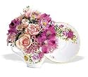 Mother's Day | Flowers | Roses, Alstroemeria, and Aster | Pink Roses Teacup Bouquet by Teleflora