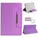 Wisedeal IKASEFU(TM) Universal Textured Faux Leather Case Cover with Magnetic Closure for 7" 8" 9" 9.7" 10" inch Android Tablet PC (Purple, 8 Inch)