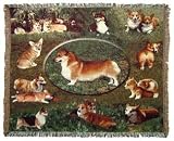 Welsh Corgi Dogs Cotton Tapestry Throw Blanket