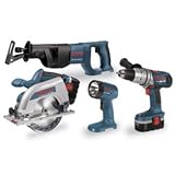 Factory-Reconditioned Bosch CPK40-18-RT 18-Volt Ni-Cad Cordless 4-Tool Combo Kit
