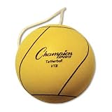 CHAMPION SPORT / CSIVTB / Rubber-covered Tether Ball with Nylon Tether, Optic Yellow / Sold as 1 EA