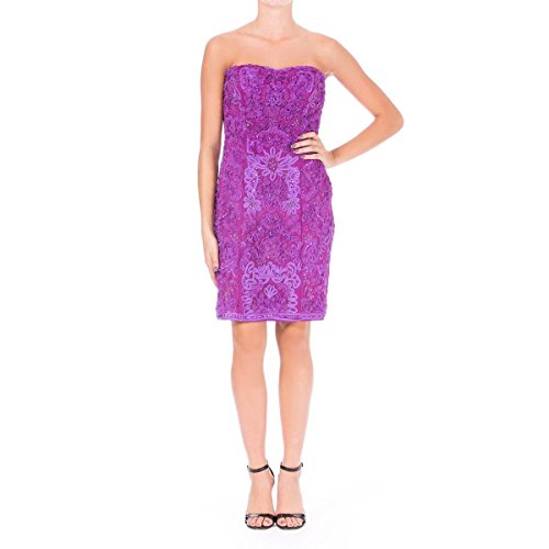 Sue Wong Womens Embellished Prom Cocktail Dress Purple 6