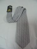 Men's 100% Silk Necktie- Silver Pattern with Original Design