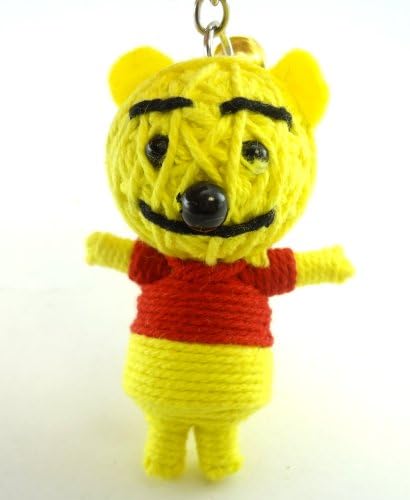Winnie The Pooh Voodoo String Doll Key Chain Handmade Bear