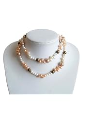 Gemshine Champagne Pearl Long Necklace
