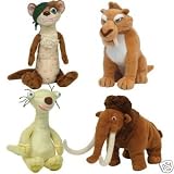 TY BEANIE BABIES ~ ICE AGE SET OF FOUR (BUCK,MANNY,SID & DIEGO)