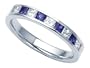 0.90 cttw Karina B(tm) Genuine Sapphire Band - Platinum, 18kt White or Yellow Gold