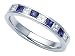 0.90 cttw Genuine Sapphire Anniversary Ring / Band by Karina B(tm) - Platinum, 18kt White or Yellow Gold