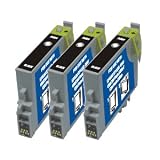 Epson Equivalent 3-Pack T0441 (T044120) Black Ink Cartridge for Epson Stylus 64/C66/CX4600