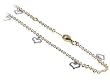 10 KT Two Tone Gold 10K Ankle Bracelet 9" / 10" Anklet