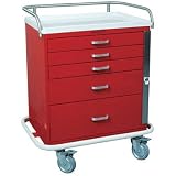 Harloff Classic Line 5-drawer Short Emergency Cart Standard Package