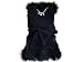 East Side Collection Puttin' On The Glitz Black Feather Dog Sweater with Rhinestone Necklace Accent 