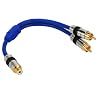 INLINE Cinch-Y-Kabel PREMIUM 1 Bu 2 St 0,25 m High Quality Premium Cinch-Y-Kabel Laenge 25cm vergoldete Kontakte