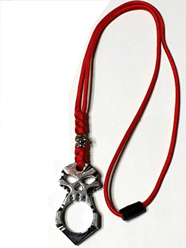 *New Pendant Skull Silver (Red) Lanyard