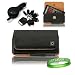 Quality BLACK Holster Case with Optional Belt Clip & Attached Leather Button Latch for all models of