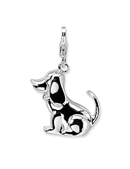 New Amore La Vita Sterling Silver 3-D Dog Charm with Lobster Clasp
