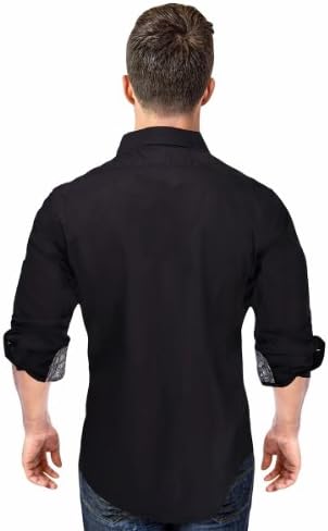 Verzari Men's Designer Series 100% Cotton Shirt, Long Sleeve