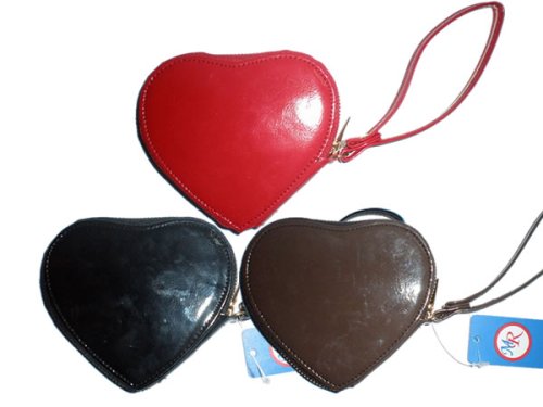 P-83098 red 3pcs a lot Valentine's day gift pu heart shape coin purse bag handbag