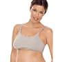 Lamaze Cotton Spandex Comfort Nursing Bra - Heather Grey, M