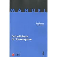 Droit institutionnel de l'Union Europ�enne